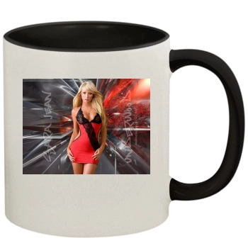 Sara Jean Underwood 11oz Colored Inner & Handle Mug