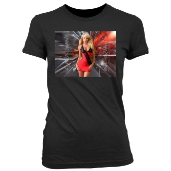 Sara Jean Underwood Women's Junior Cut Crewneck T-Shirt