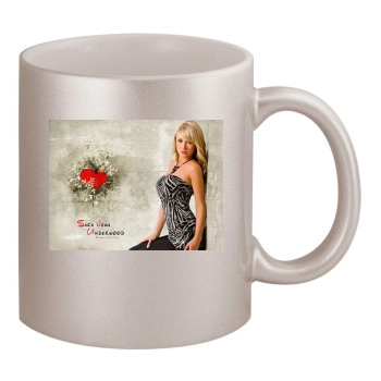 Sara Jean Underwood 11oz Metallic Silver Mug