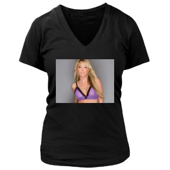 Sara Jean Underwood Women's Deep V-Neck TShirt