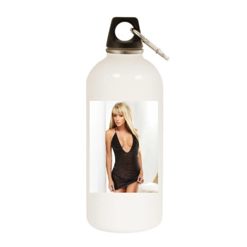 Sara Jean Underwood White Water Bottle With Carabiner