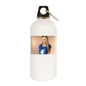 Sara Jean Underwood White Water Bottle With Carabiner