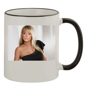 Sara Jean Underwood 11oz Colored Rim & Handle Mug