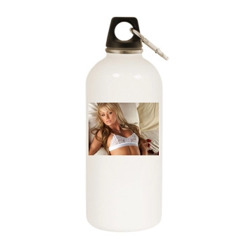 Sara Jean Underwood White Water Bottle With Carabiner