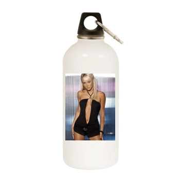 Sara Jean Underwood White Water Bottle With Carabiner