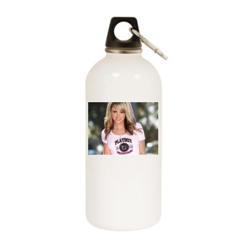 Sara Jean Underwood White Water Bottle With Carabiner