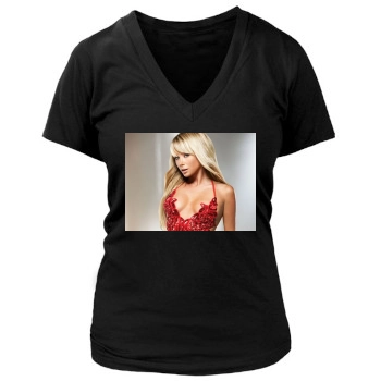 Sara Jean Underwood Women's Deep V-Neck TShirt