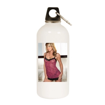 Sara Jean Underwood White Water Bottle With Carabiner