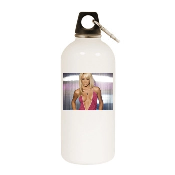 Sara Jean Underwood White Water Bottle With Carabiner