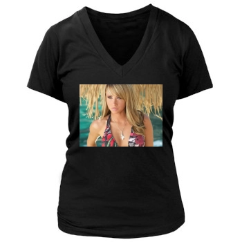 Sara Jean Underwood Women's Deep V-Neck TShirt