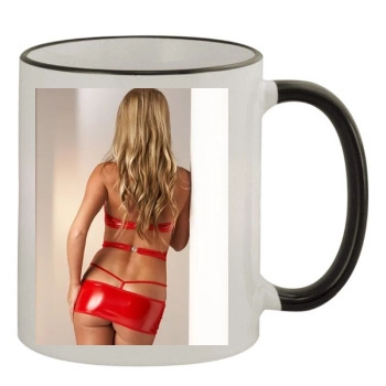 Sara Jean Underwood 11oz Colored Rim & Handle Mug