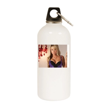 Sara Jean Underwood White Water Bottle With Carabiner