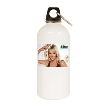 Sara Jean Underwood White Water Bottle With Carabiner