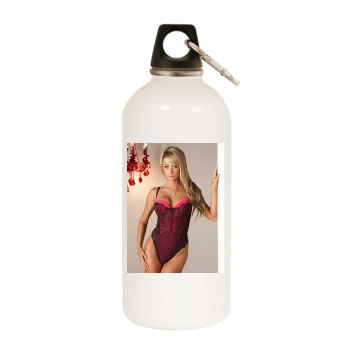 Sara Jean Underwood White Water Bottle With Carabiner