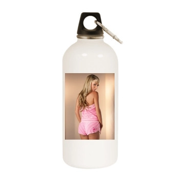 Sara Jean Underwood White Water Bottle With Carabiner