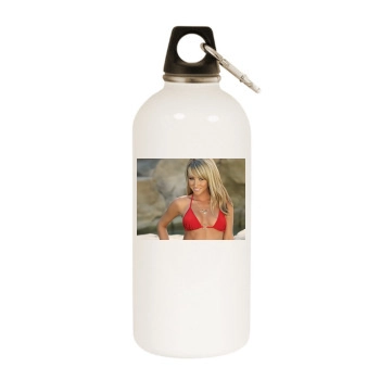 Sara Jean Underwood White Water Bottle With Carabiner