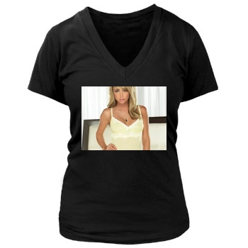 Sara Jean Underwood Women's Deep V-Neck TShirt