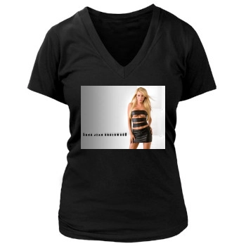 Sara Jean Underwood Women's Deep V-Neck TShirt