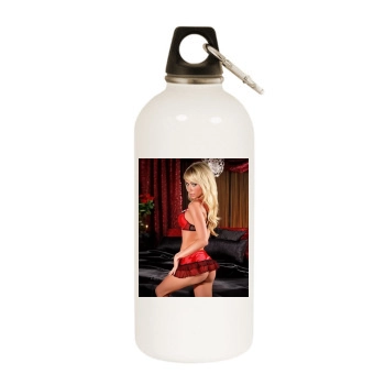 Sara Jean Underwood White Water Bottle With Carabiner