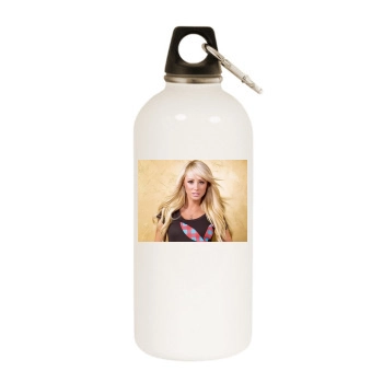 Sara Jean Underwood White Water Bottle With Carabiner