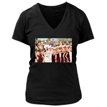 Sara Jean Underwood Women's Deep V-Neck TShirt