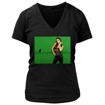 The Pussycat Dolls Women's Deep V-Neck TShirt