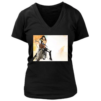 The Pussycat Dolls Women's Deep V-Neck TShirt