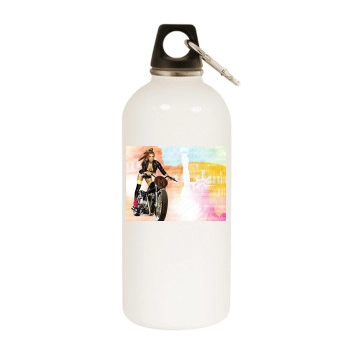 The Pussycat Dolls White Water Bottle With Carabiner