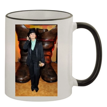 Salma Hayek 11oz Colored Rim & Handle Mug