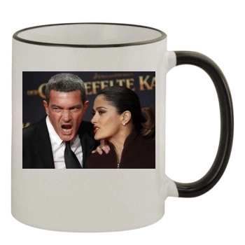 Salma Hayek 11oz Colored Rim & Handle Mug