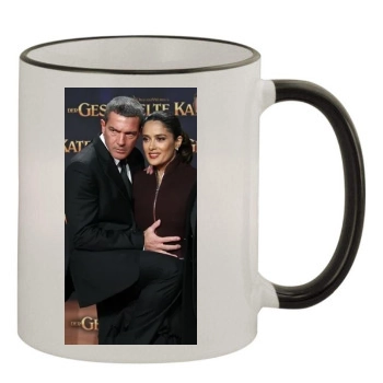 Salma Hayek 11oz Colored Rim & Handle Mug