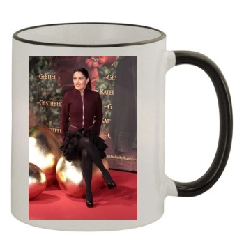 Salma Hayek 11oz Colored Rim & Handle Mug