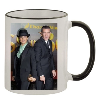 Salma Hayek 11oz Colored Rim & Handle Mug