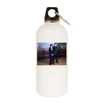 Salma Hayek White Water Bottle With Carabiner