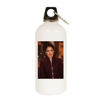 Salma Hayek White Water Bottle With Carabiner