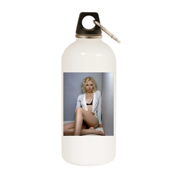 Scarlett Johansson White Water Bottle With Carabiner