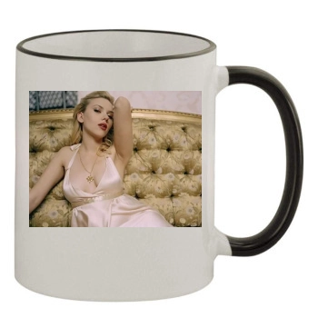 Scarlett Johansson 11oz Colored Rim & Handle Mug