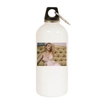 Scarlett Johansson White Water Bottle With Carabiner