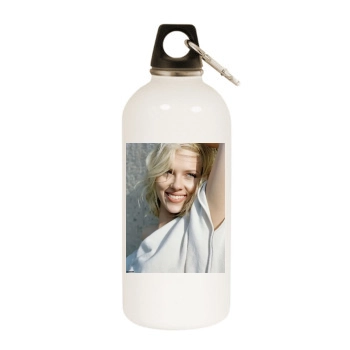 Scarlett Johansson White Water Bottle With Carabiner