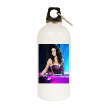 Selena Gomez White Water Bottle With Carabiner