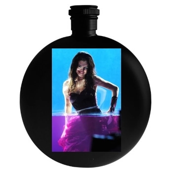 Selena Gomez Round Flask