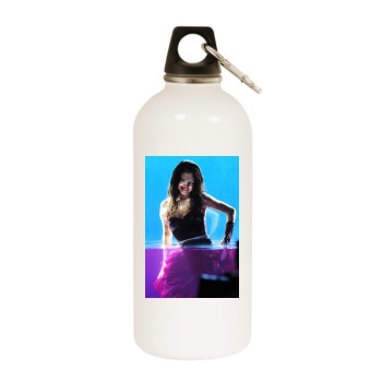 Selena Gomez White Water Bottle With Carabiner