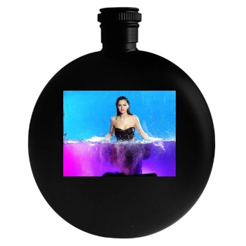 Selena Gomez Round Flask