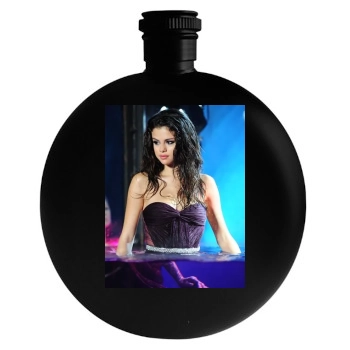 Selena Gomez Round Flask