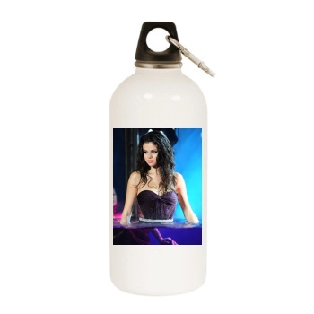 Selena Gomez White Water Bottle With Carabiner