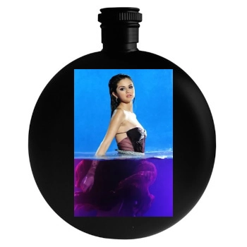 Selena Gomez Round Flask