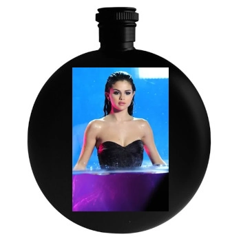 Selena Gomez Round Flask