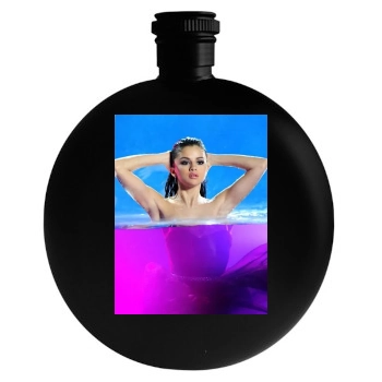 Selena Gomez Round Flask