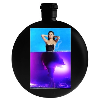 Selena Gomez Round Flask