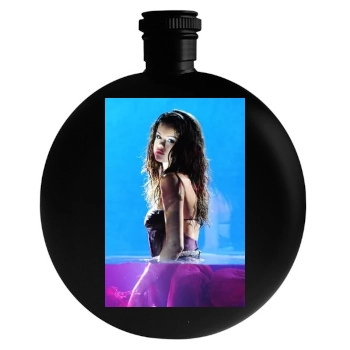 Selena Gomez Round Flask